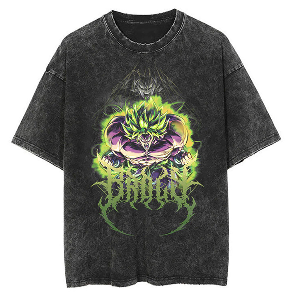 Washed Black Dragon Ball Anime T-shirt for Summer Fashion - 1773629120647860235 — Tempus Arc