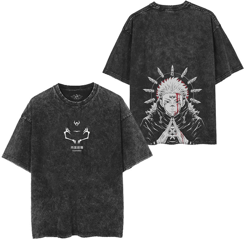 Vintage Oversized Jujutsu Kaisen Graphic Tee - 1773712550840598531 — Tempus Arc
