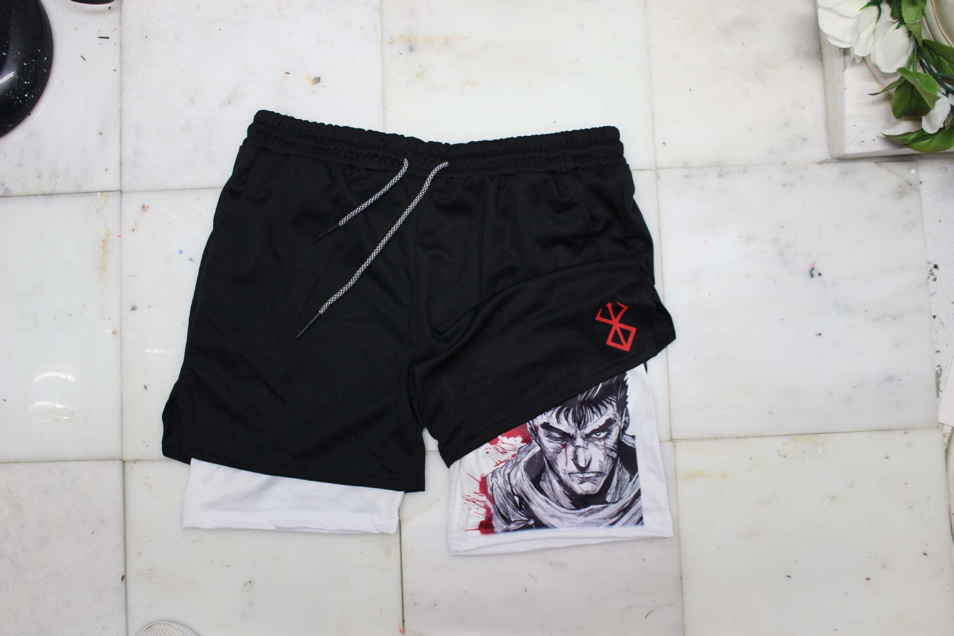2023 Summer Men's Double Layer Anime Print Shorts - 1773634455014019134 — Tempus Arc