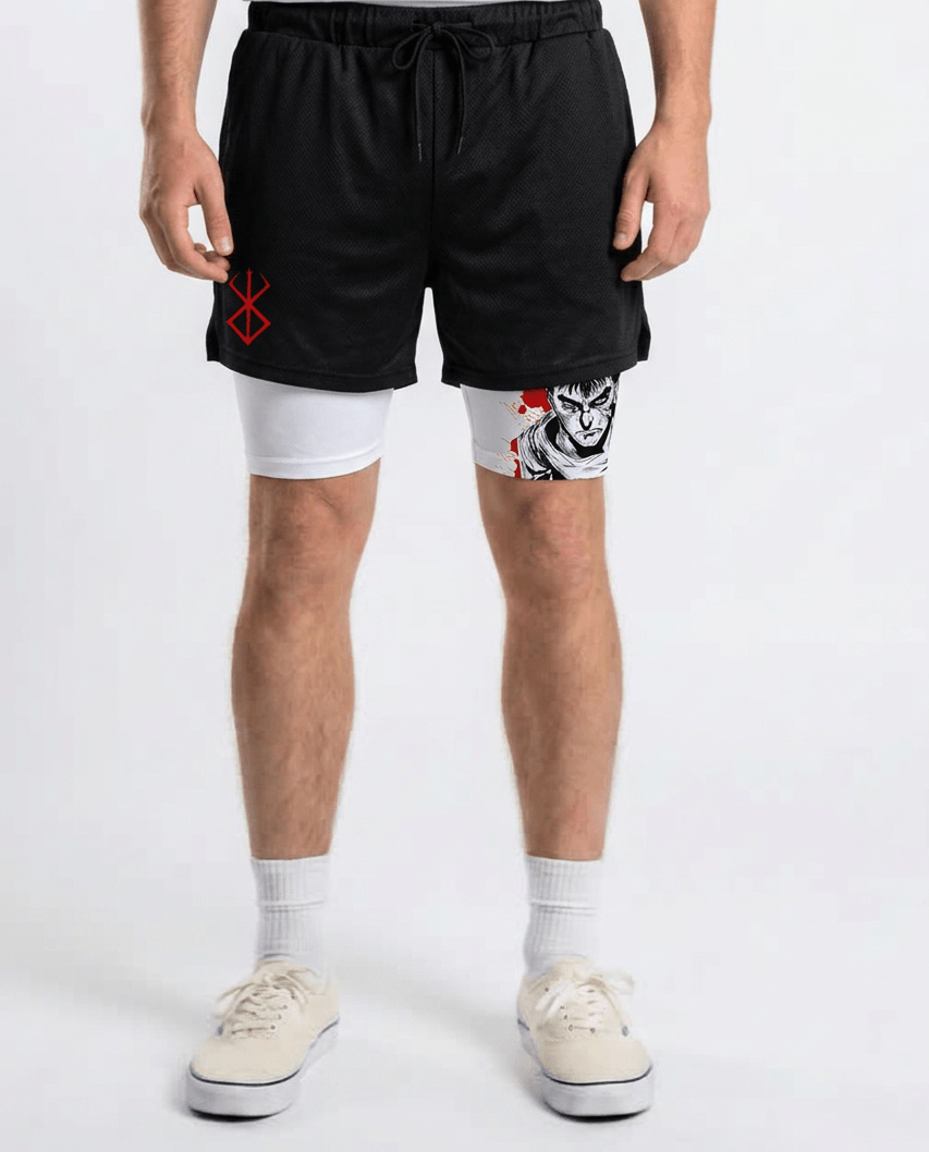 Marked Swordsman Crimson Shorts - Tempus