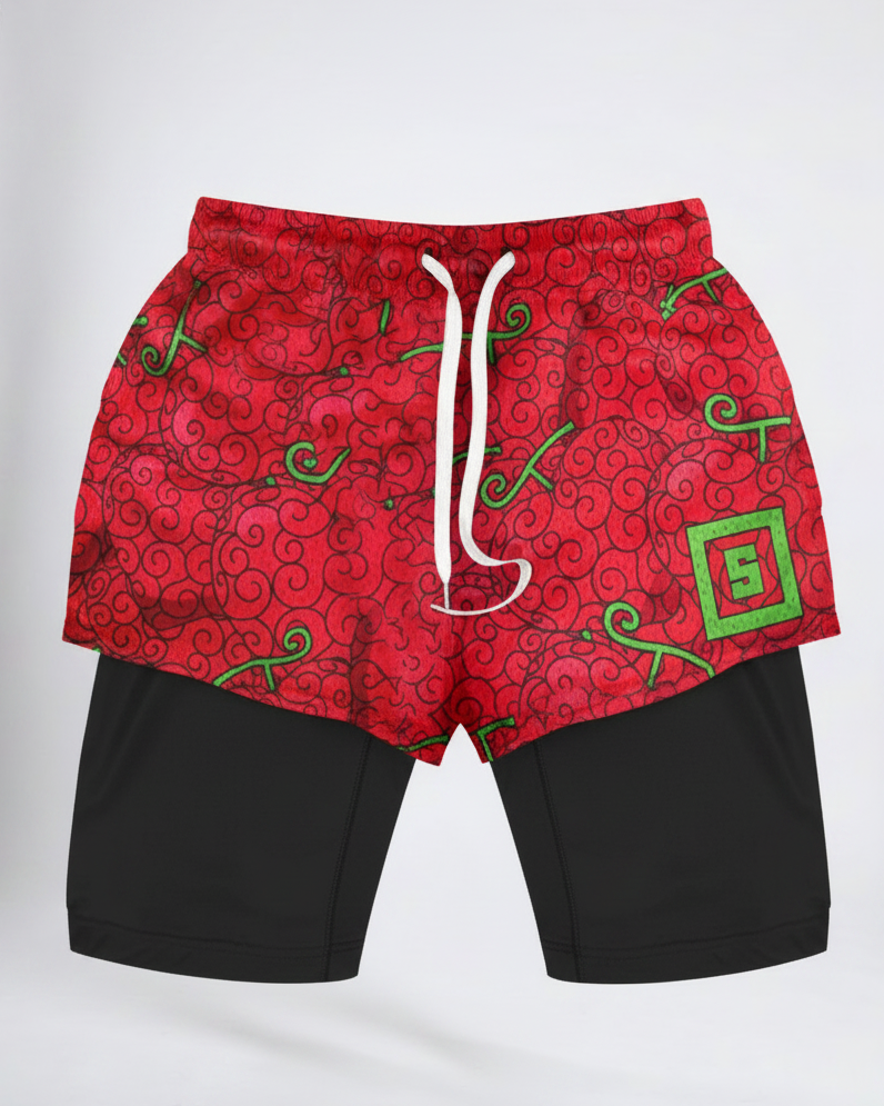 One Piece 3D Digital Print Adult Beach Shorts - 1773646988609392694