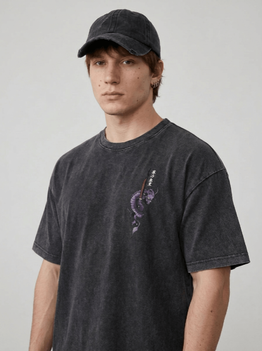 Street Hip-Hop Washed Tee - Tempus
