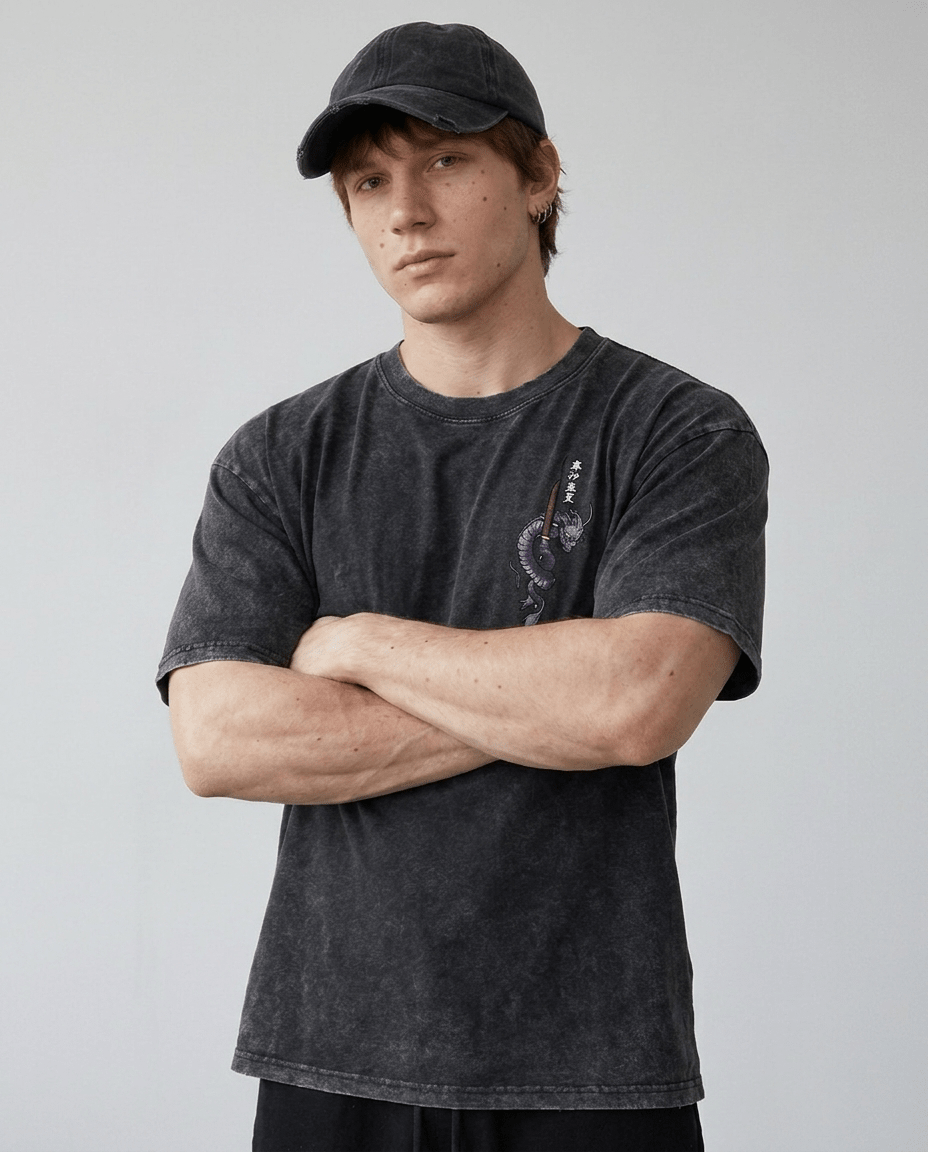 Street Hip-Hop Washed Tee - Tempus