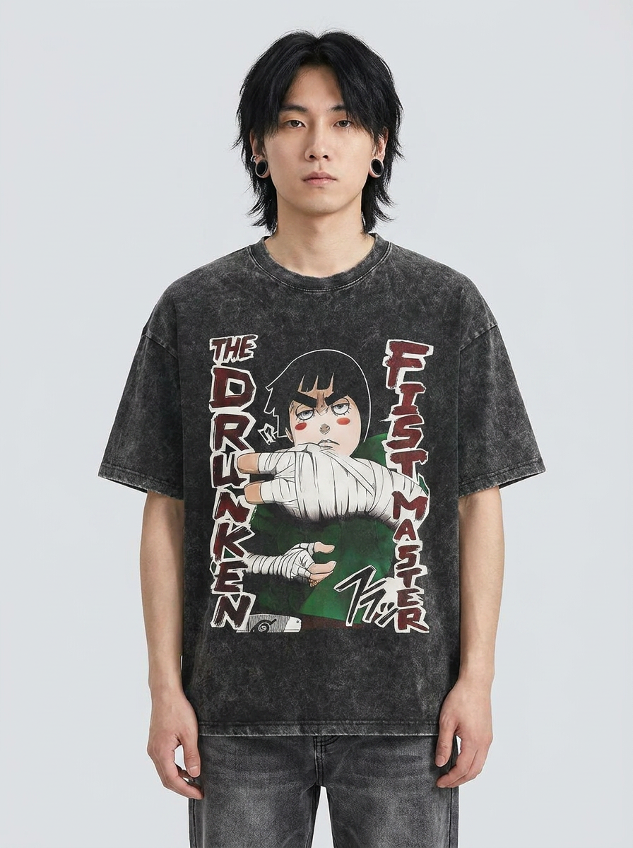T-Shirt 3 full body model — oversized boxed t-shirt | Tempus Arc premium anime streetwear