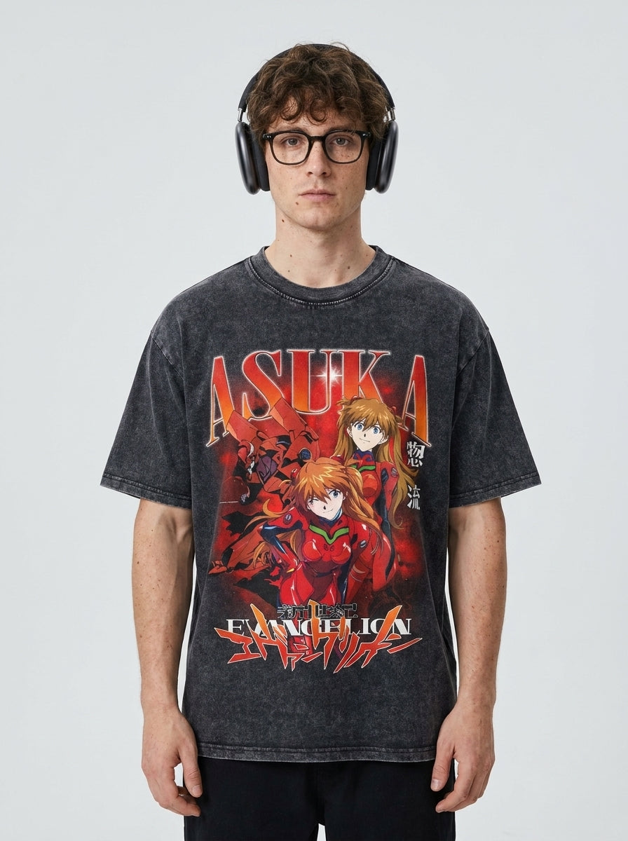 T-Shirt 3 full body model — oversized boxed t-shirt | Tempus Arc premium anime streetwear