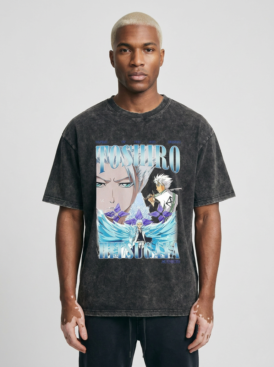 T-Shirt 3 full body model — oversized boxed t-shirt | Tempus Arc premium anime streetwear