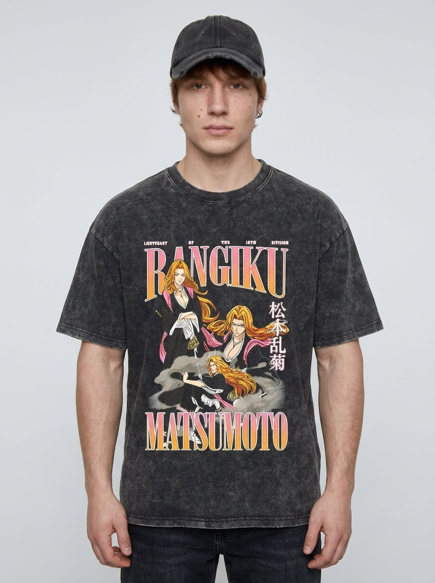 T-Shirt 3 full body model — oversized boxed t-shirt | Tempus Arc premium anime streetwear