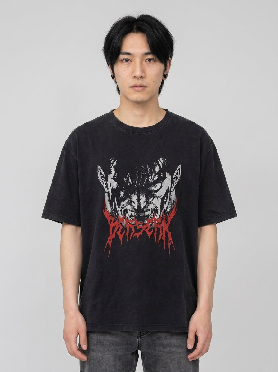 T-Shirt 4 full body model — oversized boxed t-shirt | Tempus Arc premium anime streetwear