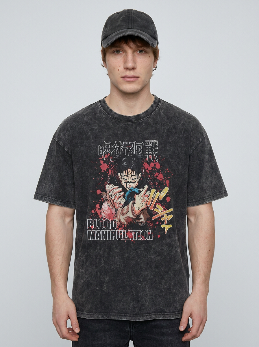 T-Shirt 4 full body model — oversized boxed t-shirt | Tempus Arc premium anime streetwear