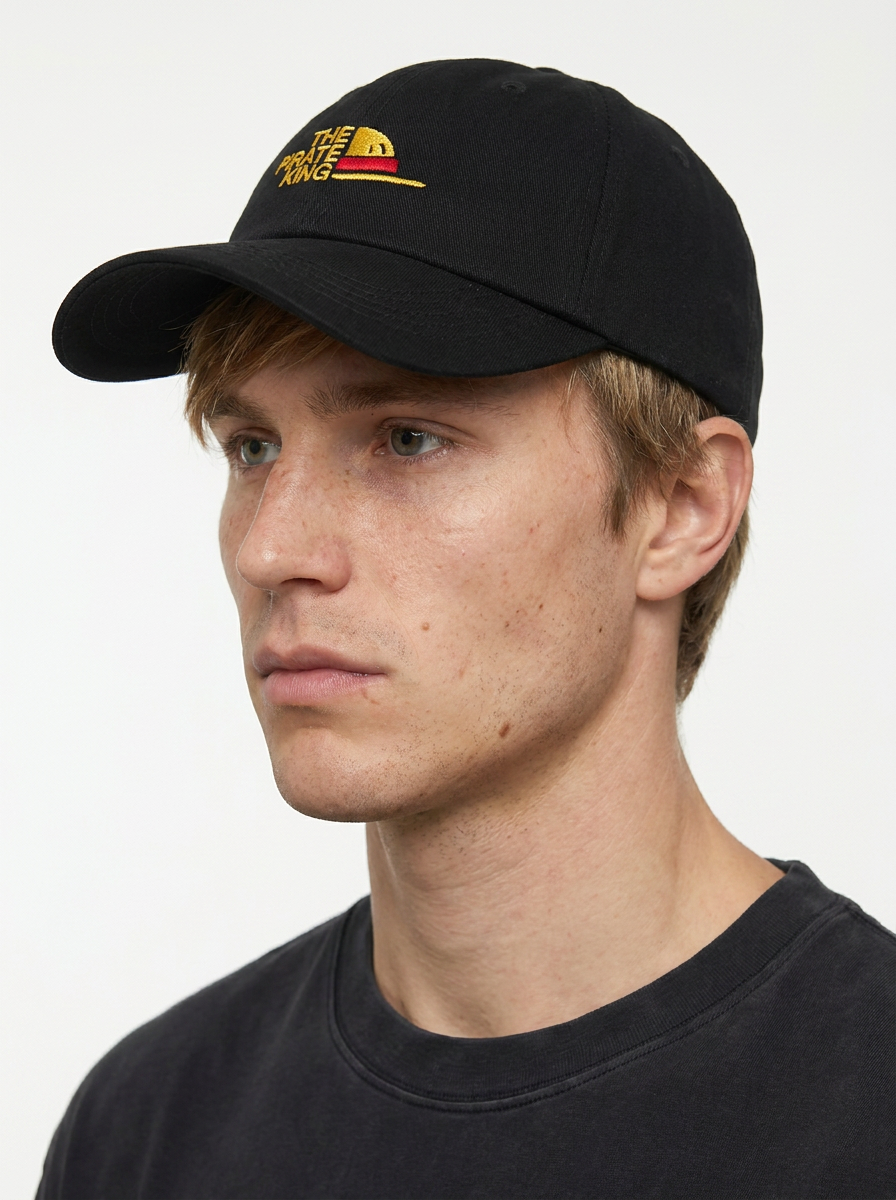 Embroidered Soft Top Anime Cartoon Baseball Hat — worn 3 4