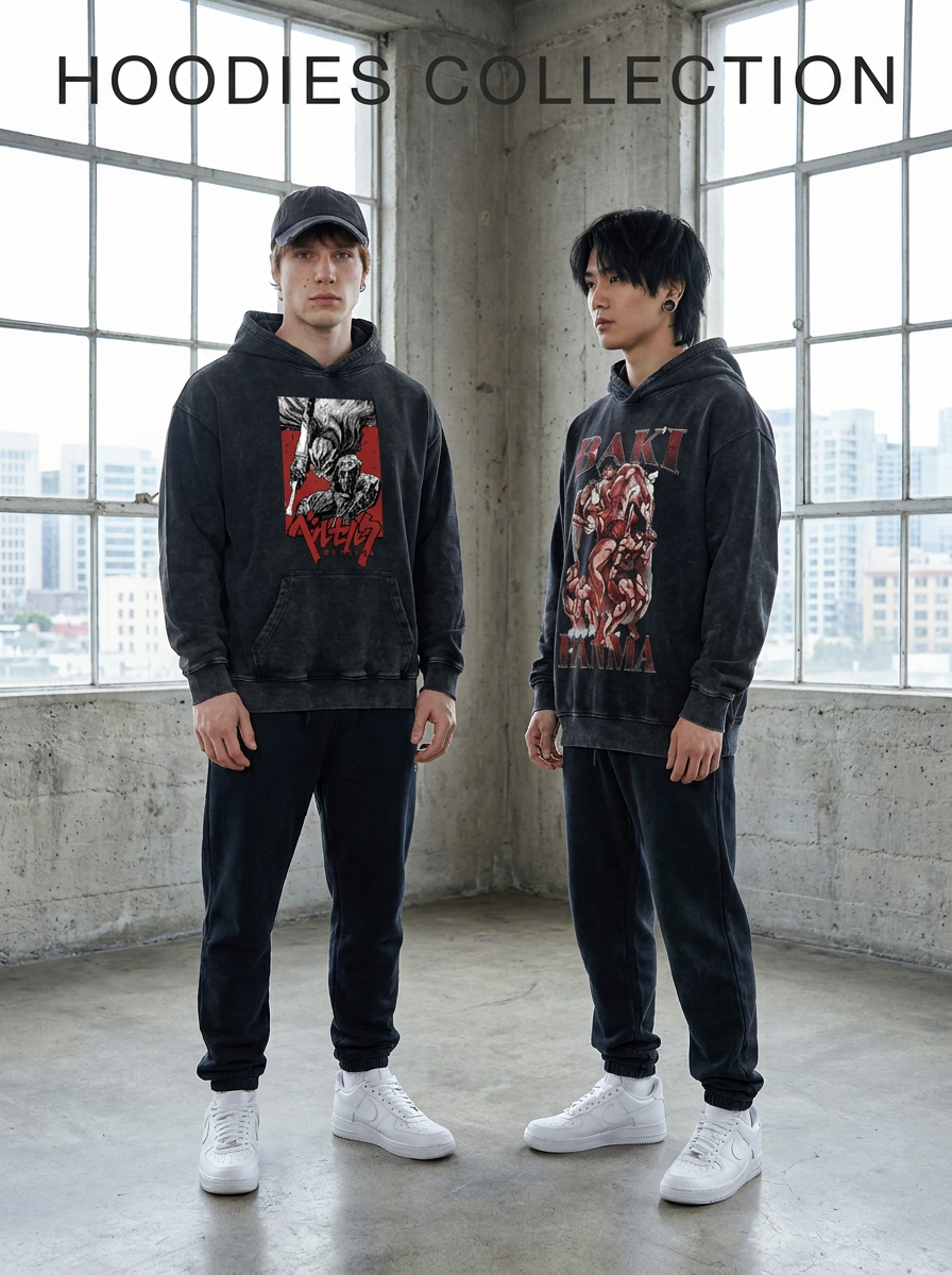 Tempus Arc hoodies collection card group | premium anime streetwear