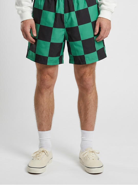 Anime Print Men's Beach Shorts - BZ9E1PPQ0 — front view