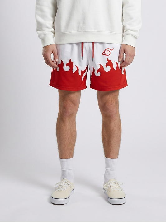 Anime Print Men's Beach Shorts - KBEUYOHTU — full view