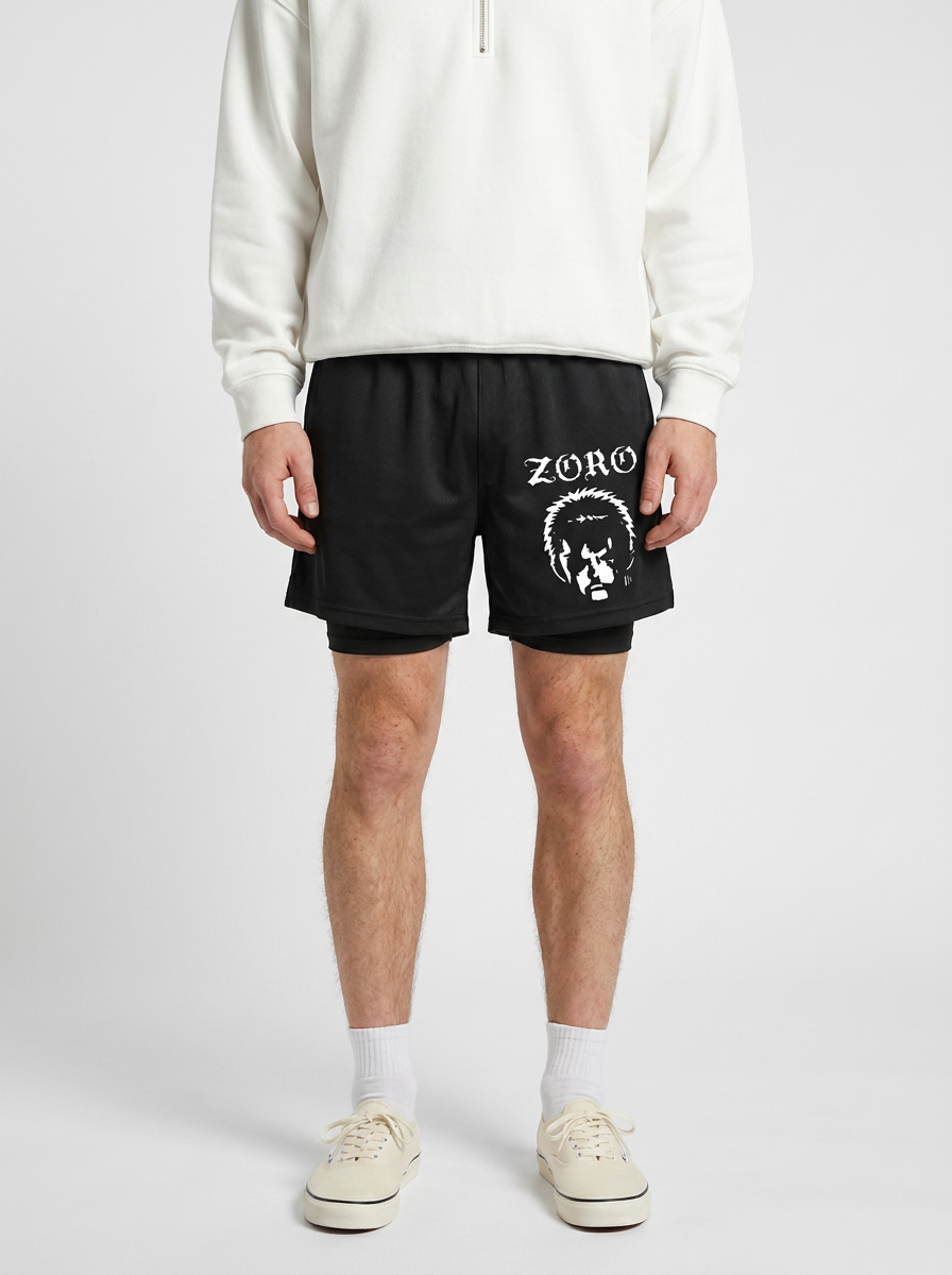 One Piece 3D Digital Print Adult Beach Shorts - 1773646988609392671 — front view