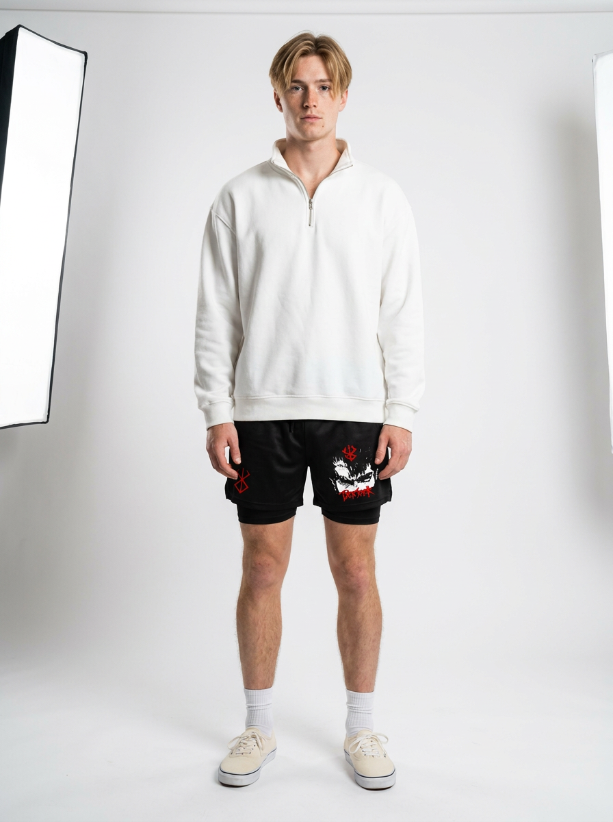 One Piece 3D Digital Print Adult Beach Shorts - 1773646988609392758 — full view